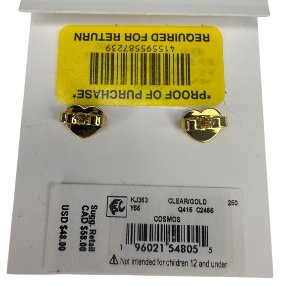 Mia Fiore Hand Painted Made in Italy Blue and Gold Enamel Earrings - Picture 4 of 4